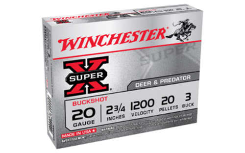 Ammunition Winchester Ammunition Super X 20Gauge2.75" WIN SUPERX 20GA 2.75 #3BK 20PL 5/250 • Model: Super-X